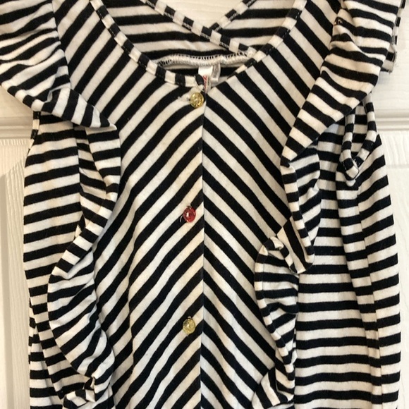 Black and White Striped Deux Par Deux Romper - Picture 2 of 6